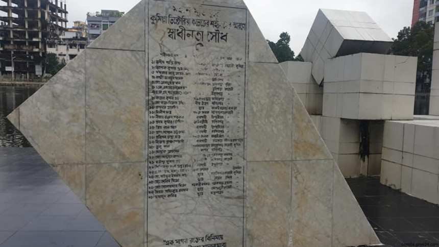মুক্তিযুদ্ধের চেতনা উজ্জীবিত রাখতে কুমিল্লায় নির্মিত হয়েছে স্মৃতিফলক ও ভাস্কর্য