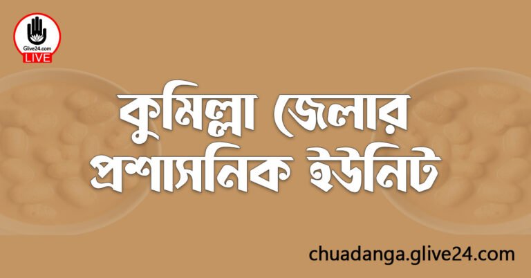 কুমিল্লা জেলার প্রশাসনিক ইউনিট